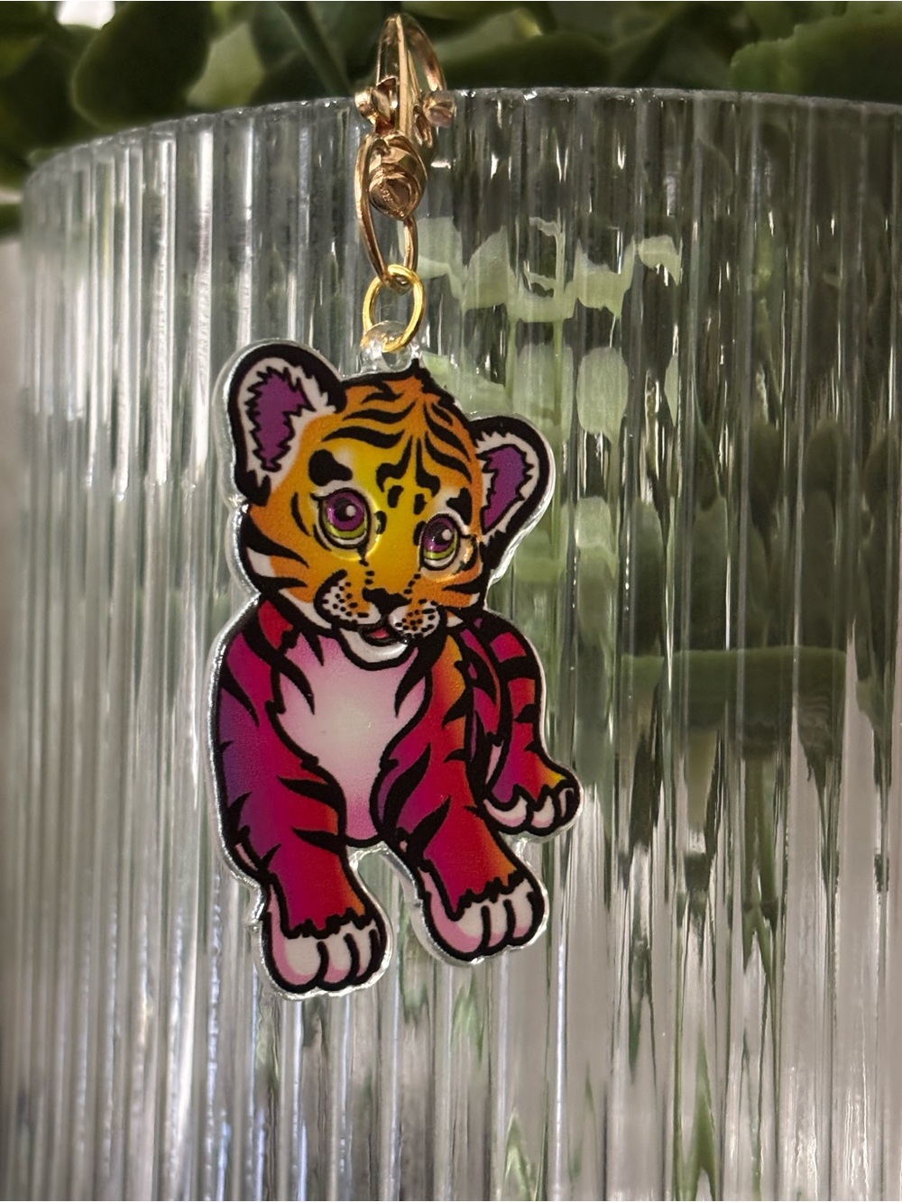 Colorful Tiger Charm Charm / Keychain (NWOT)